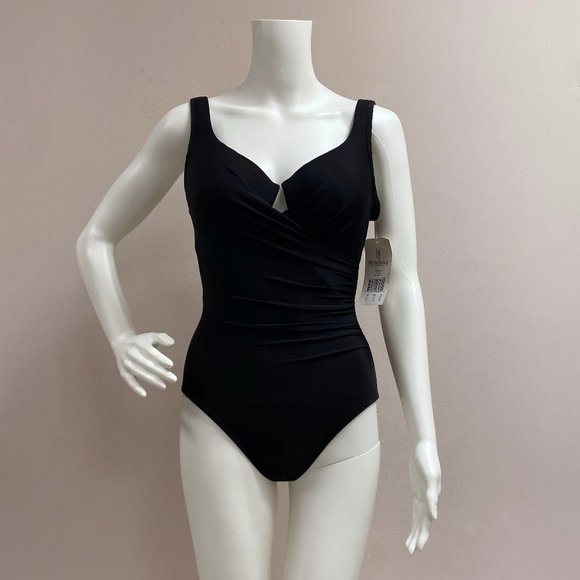 Miraclesuit Escape Black One Piece Bathing Suit - Picture 1 of 9
